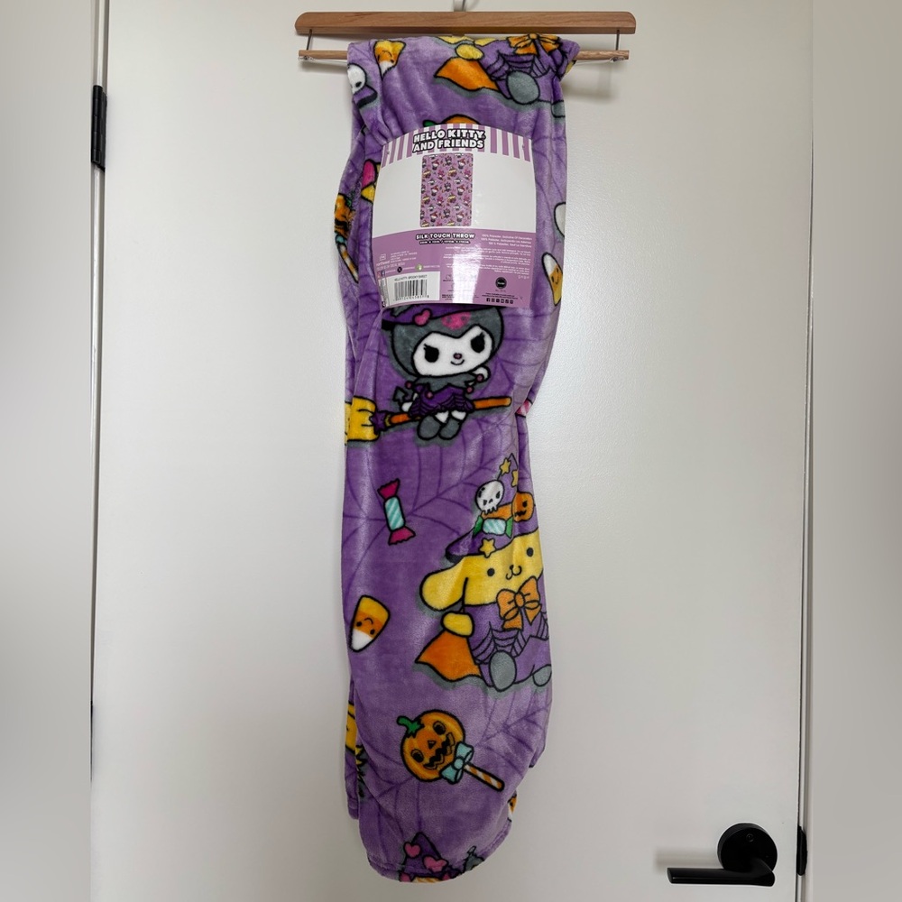 Sanrio Hello Kitty and Friends Purple Halloween Throw Blanket